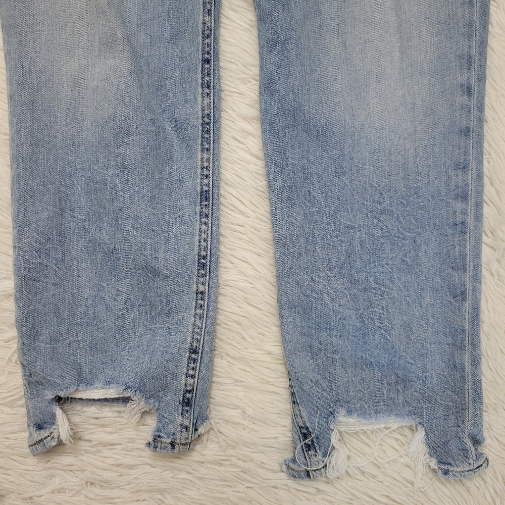 Rag & Bone Dre Low Rise Slim Boyfriend Jeans Women's Sz 31 Ankle Crop Distressed - Picture 3 of 9